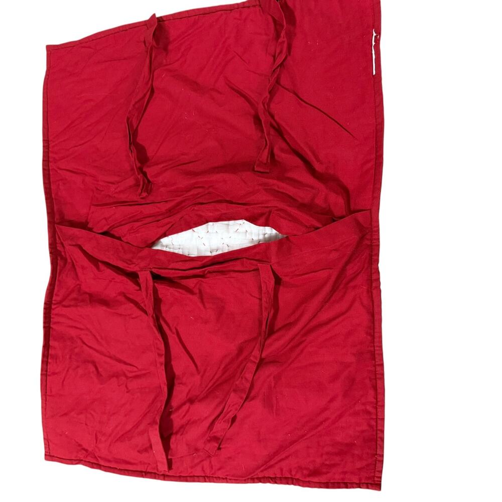 Pottery Barn 100% Cotton Red Georgia Quilted Pillow Sham Standard Size Paisley - Picture 8 of 11